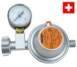 Preview: Sicherheitsdruckregler mit Manometer 50 mbar, 1,5 kg/h, Schweiz