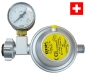 Preview: Sicherheitsdruckregler mit Manometer 30 mbar, 1,5 kg/h, Schweiz