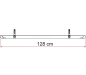 Preview: Fahrradschiene Rail Plus, 128 cm, silber