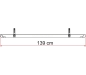 Preview: Fahrradschiene Rail Plus XL, 139cm, schwarz