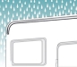 Preview: Regenrinne Drip Stop für Wände, 1000 cm, weiss