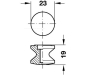 Preview: PUSH-Lock Druckknopf, braun, ohne Rosette