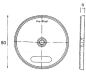 Preview: Rückstrahler Ø 80mm weiss