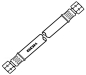 Preview: Schlauchleitung Mitteldruck PS 6 bar, G 1/4 2x links,  80cm