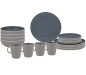 Preview: Geschirrset Lunchbox Trilogy Dark, 16-teilig