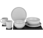 Preview: Geschirrset Dolomit magnetisch, weiss