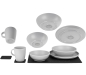 Preview: Geschirrset Dolomit magnetisch, weiss