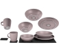 Preview: Geschirrset Dolomit magnetisch, brombeer