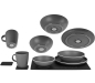 Preview: Geschirrset Dolomit magnetisch, grau