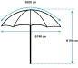 Preview: Sonnenschirm Sun Parsol, 190 cm