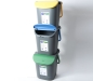 Preview: Stapelbarer Mülleimer, 30 Liter, schwarz/gelb