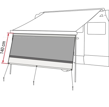 Preview: Blocker 350, Länge A 335 cm, F45, F80, F65, CS