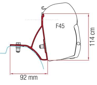 Kit Renault Trafic ab 2015 Markisenadapter F45