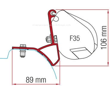 Kit Renault Trafic ab 2015 Markisenadapter F35