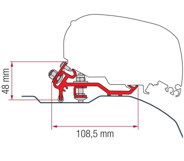 Kit Fiat Ducato H2 für F80 S, schwarz