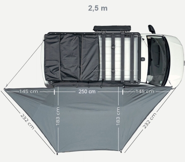 Markise Horizon 180°, 250 cm