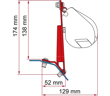 Fiamma Kit Ford Custom Lift Roof H1 Deep Black für F45/ F43 / F35 pro