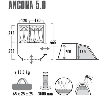 Tunnelzelt Ancona 5