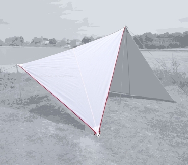 Preview: Sonnensegel „Zip Canvas" Oriental white