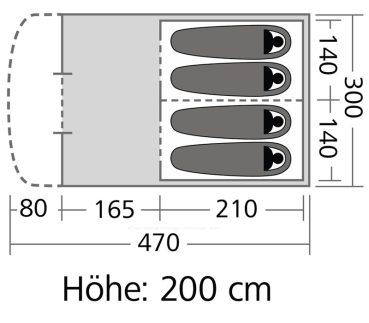 Tunnelzelt Vail 4