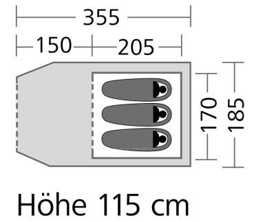 Tunnelzelt Active Cortes 3