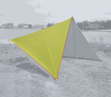 Preview: Sonnensegel „Zip Canvas" Caribbean lime punch