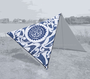 Preview: Sonnensegel „Zip Canvas" New Zealand sun print