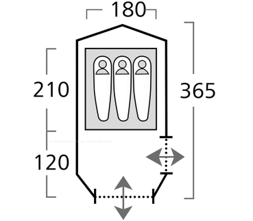 High Peak Kuppelzelt Kira 3.1