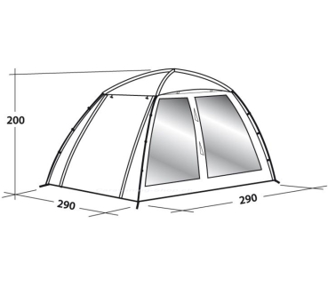 Pavillon Daytent 290 × 290 cm