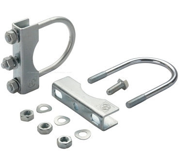 Klemmhalter mit Befestigung an ø 70 mm Rohr