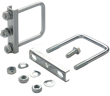 Klemmhalter mit Befestigung an 70 mm Vierkantrohr