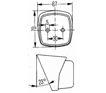 Preview: Hella Positionsleuchte PL 107, 62 x 62 x 42 mm