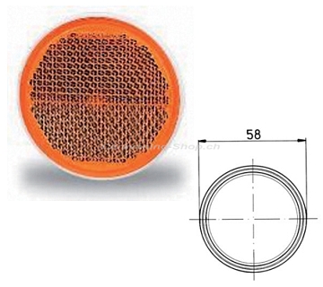 Reflektor R 16, rund orange, ø 58 mm