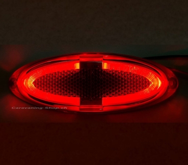 LED Markierungsleuchte oval, rot