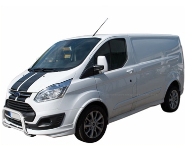 Preview: Frontbügel Edelstahl chrom Ø 60 mm für Ford Transit Custom & Tourneo Custom, ab 2013-