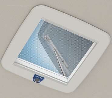 Preview: Dachhaube roofSTAR 7 mit LED, mit Zwangsbelüftung, Bügel