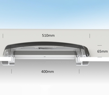 Preview: Dachhaube roofSTAR 7 mit LED, mit Zwangsbelüftung, Bügel