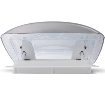 Preview: VisionVent S pro, signalweiss, 280 x 280 mm, mit Verdunkelung