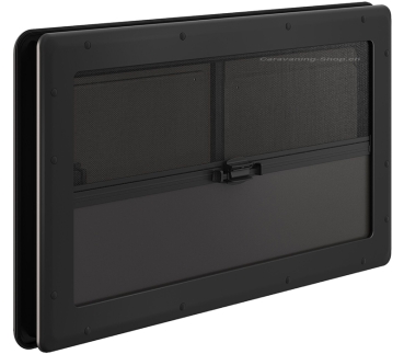 Preview: Schiebefenster S10,  800 x 450 mm schwarzer Innenrahmen
