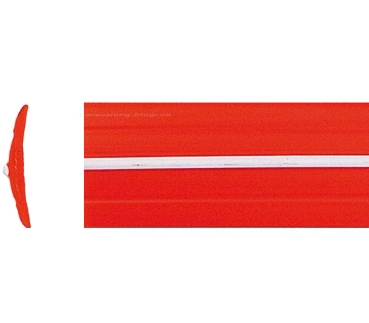 Leistenfüller, 12 mm breit, rot-weiss,  25 m