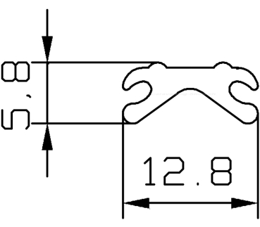 Preview: Leistenfüller, 12.5 mm breit, schwarzbraun,  50 m
