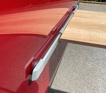 Preview: Tischhalteprofil inkl. Wandhalter, silber
