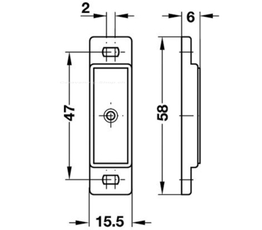 Magnet-Verschluss, braun, 2 Stück