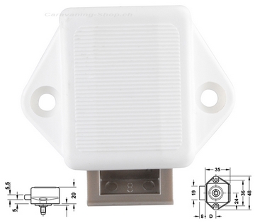 Mini PUSH-Lock-Schloss, weiss
