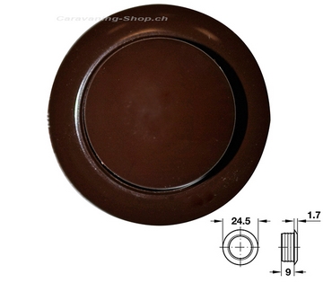 Mini PUSH-Lock Druckknopf, braun