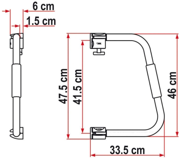 Preview: Einstiegsbügel Security 46, weiss