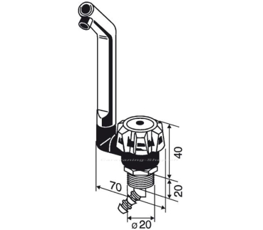 Automatik Wasserhahn de Luxe grau-schwarz