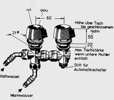 Duschmischbatterie mit Messingtülle weiß