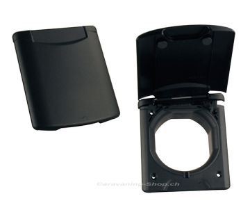 Universal-Außendose 13, schwarz mit Magnetverschluss