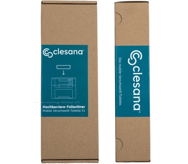 Toilettenbeutel mit Barrierefolie, Folienliner für Clesana X1